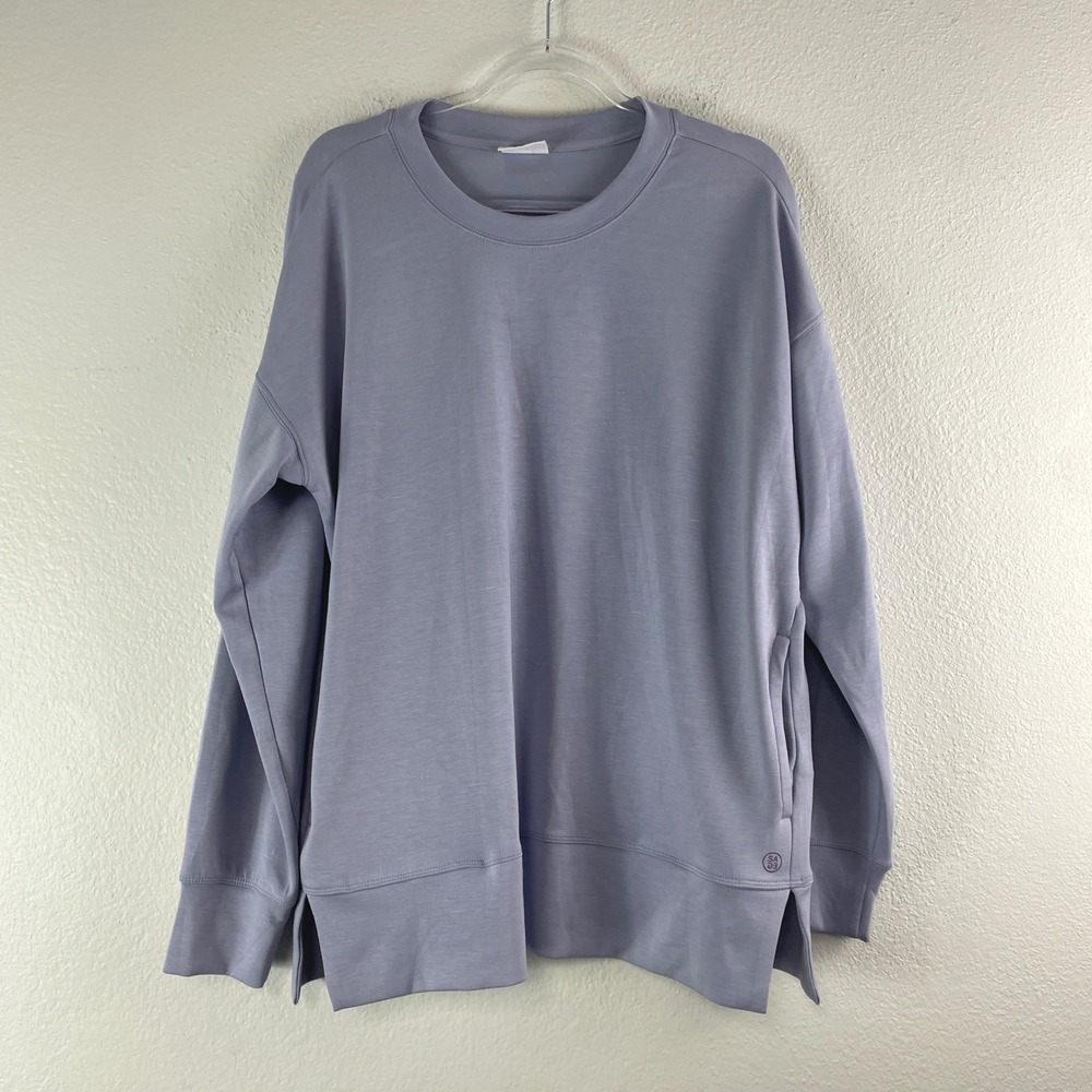 Sage‎ Collective Sweatshirt Large Lavender Purple Athleisure Loungewear Pockets
